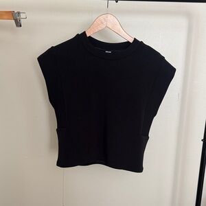 SPANX Sleeveless Black Muscle Tee